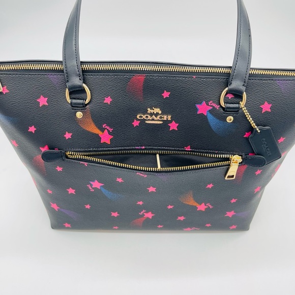 Coach Black Tote with Pink and Blue Accents - Picture 10 of 14